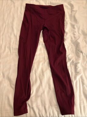 lululemon athletica Burgundy High-Rise Performance Leggings